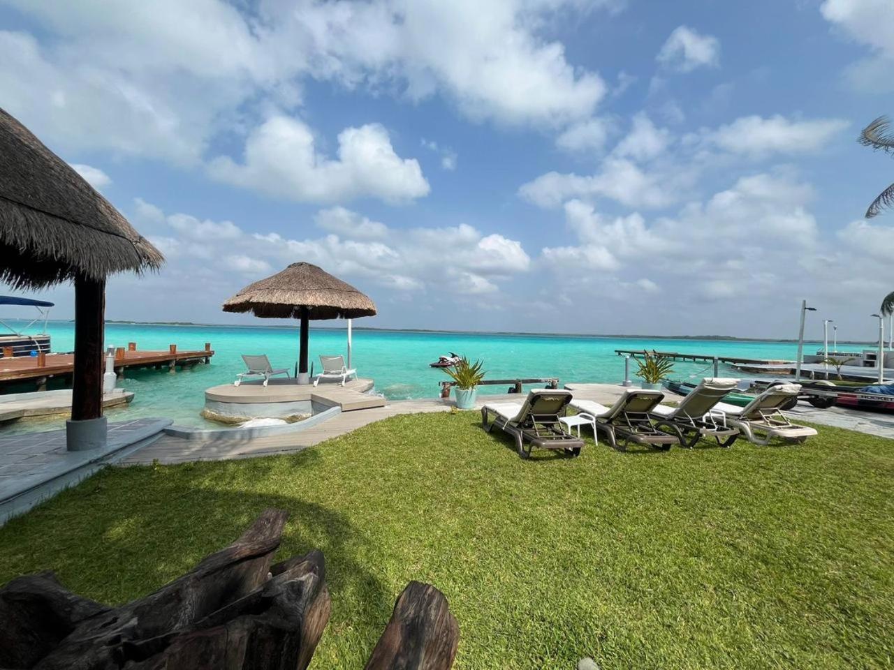 Villa Bianca Bacalar Bagian luar foto